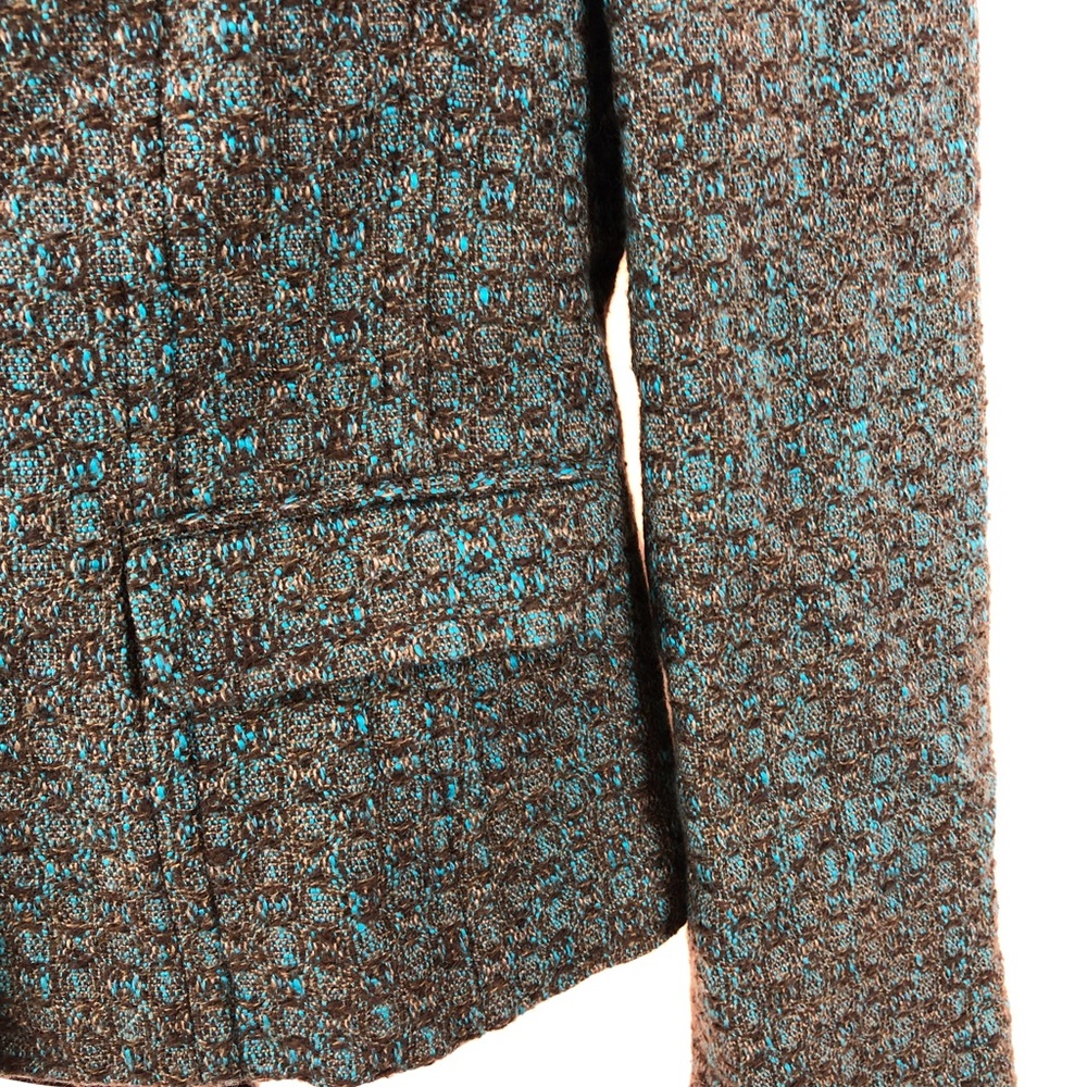 Sigrid Olsen Tweed Jacket Button Front Pockets 6 - image 3